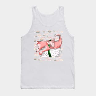 cute nigiri pink dogfish sushi Tank Top